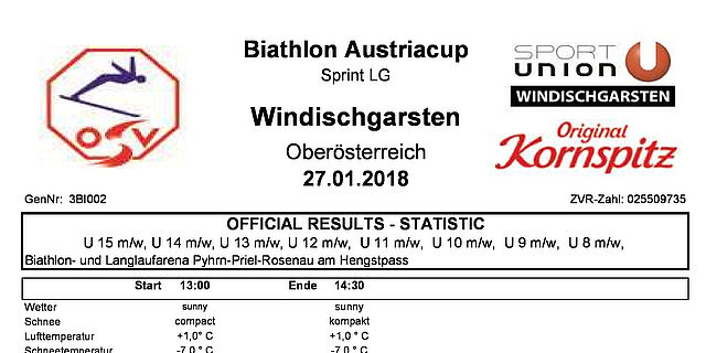 Biathlon Austriacup Windischgarsten