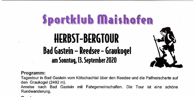 Herbstbergtour Reedsee-Graukogel (Bad Gastein)