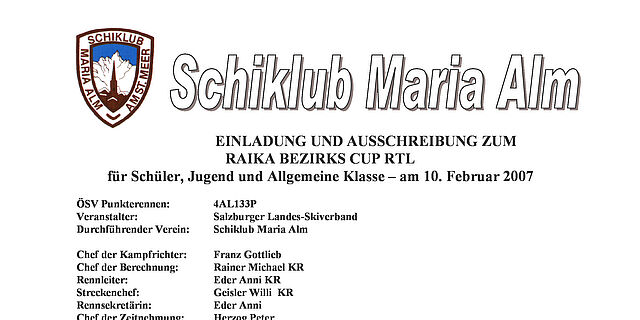 Raiffeisen Bezirkscup RTL Maria Alm