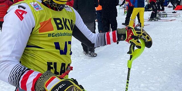 David Zehentner Vorläufer beim WC Slalom der Herren in Flachau