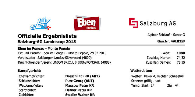 Salzburg AG Landescup SG Eben/Pg.